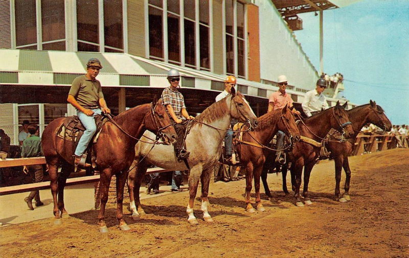 Hazel Park Raceway - Old Postcard (newer photo)